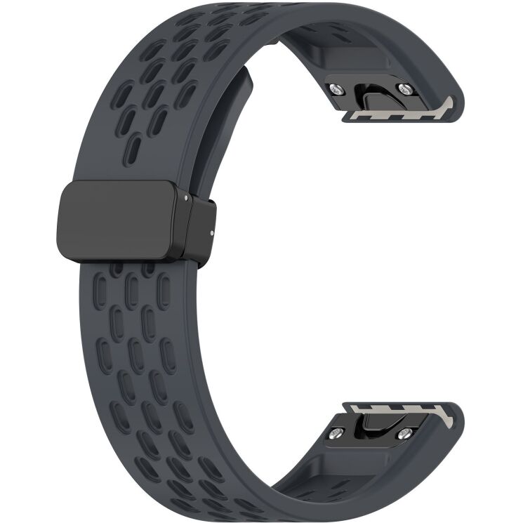 Ремінець Deexe Astra Strap для годинників Garmin з шириною кріплення QuickFit 20mm - Dark Grey (270817DH) Ремінець Deexe Astra Strap для годинників Garmin з шириною кріплення QuickFit 20mm - Dark Grey: фото 2 з 9