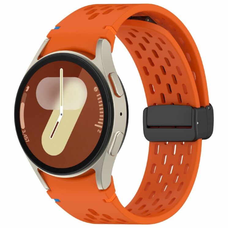 Ремінець Deexe Astra Strap для Samsung Galaxy Watch 4 / 4 Classic / 5 / 5 Pro / 6 / 6 Classic / 7 / FE - Orange: фото 2 з 7