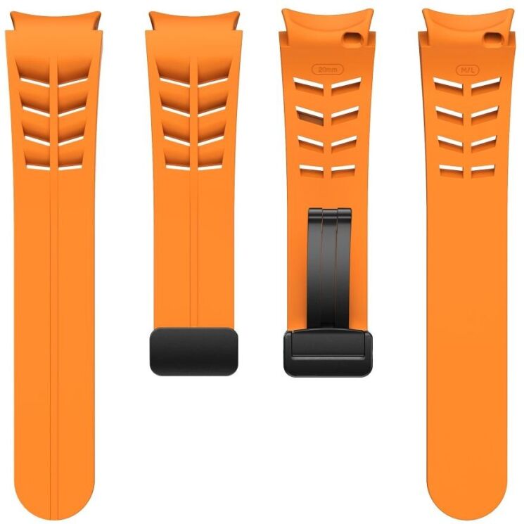 Ремінець Deexe Aurora Strap для Samsung Galaxy Watch 4 / 4 Classic / 5 / 5 Pro / 6 / 6 Classic / 7 / FE - Orange: фото 5 з 8