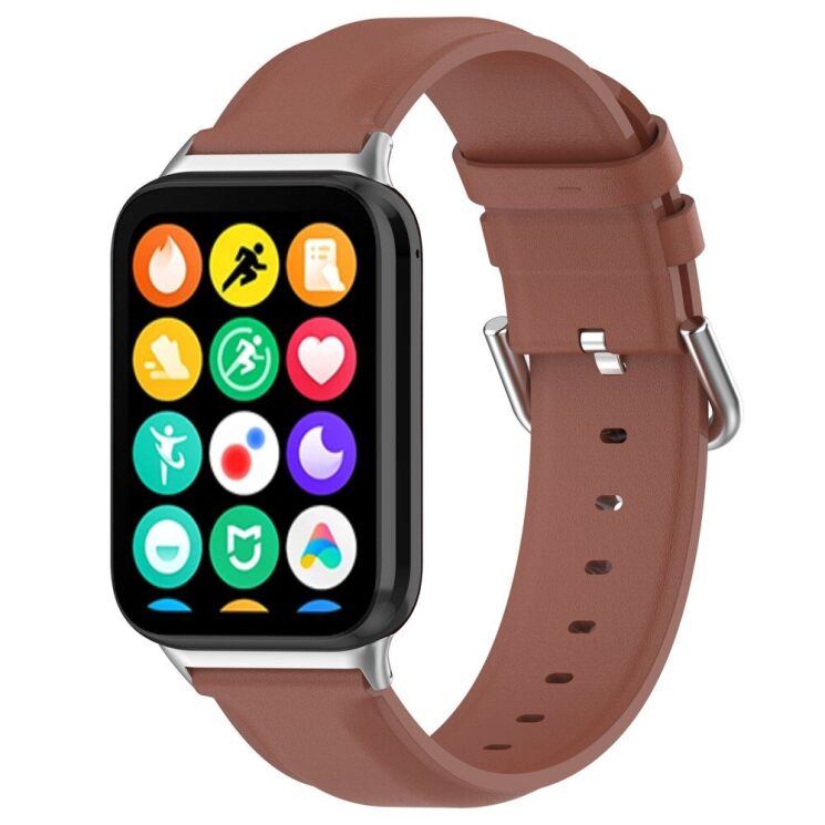 Ремешок Deexe Classic Strap для Xiaomi Redmi Watch 4 / Mi Smart Band 8 Pro / Band 9 Pro - Brown: фото 5 из 12
