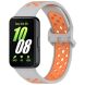 Ремешок Deexe Dot Color для Samsung Galaxy Fit 3 - Grey / Orange (349023HO). Фото 1 из 7