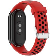 Ремешок Deexe Dot Color для Xiaomi Mi Smart Band 8 / 9 - Red / Black: фото 1 из 9