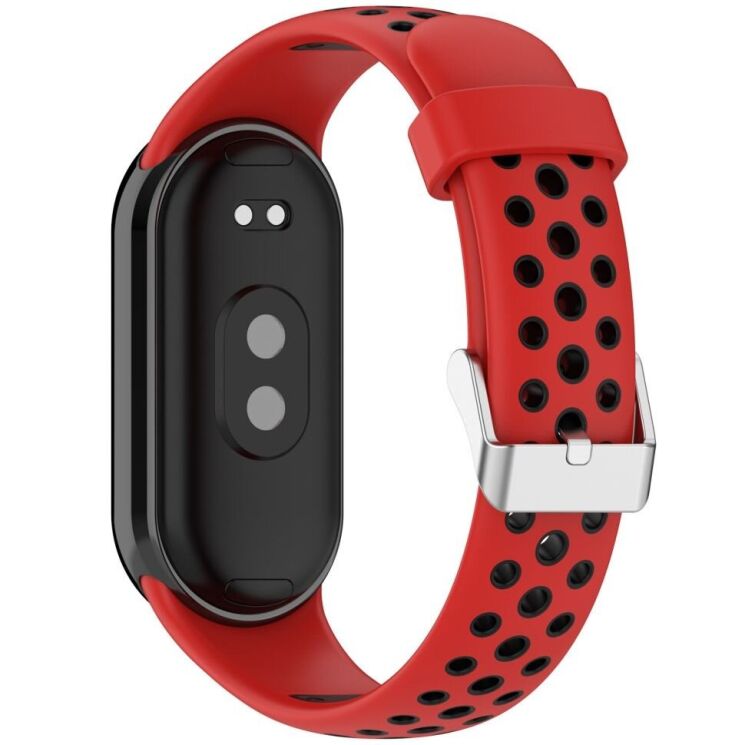 Ремешок Deexe Dot Color для Xiaomi Mi Smart Band 8 / 9 - Red / Black: фото 1 из 9
