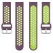 Ремешок Deexe Dual Color для Samsung Galaxy Watch 3 (45mm) - Purple / Fluorescent Green (235311O). Фото 3 из 5
