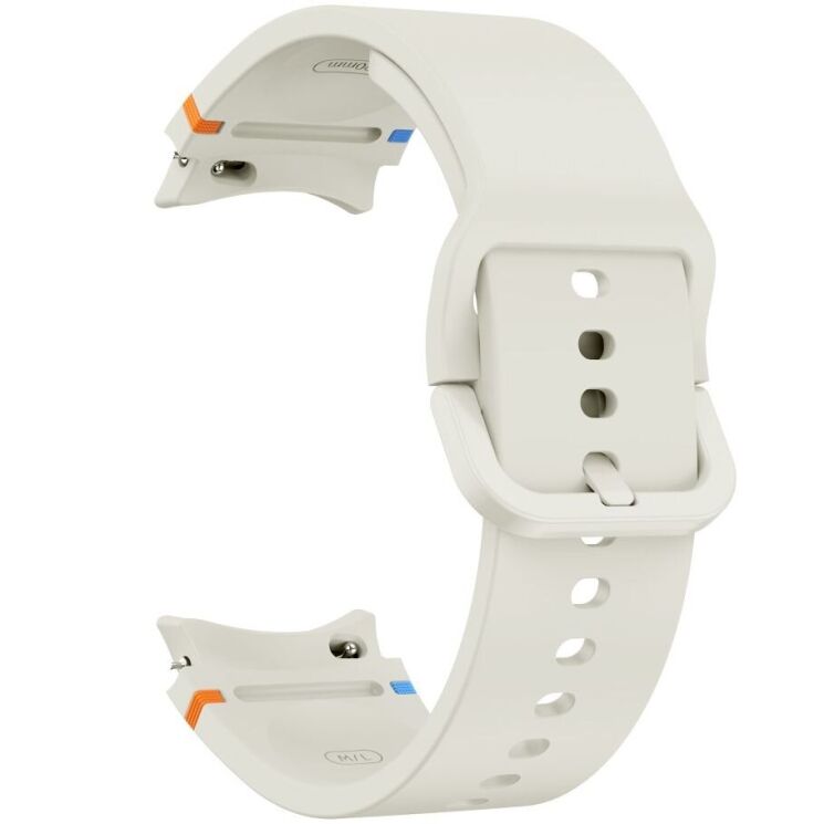 Ремінець Deexe Elino Strap для Samsung Galaxy Watch 4 / 5 / 6 / 7 / FE (40mm) - White: фото 3 з 6