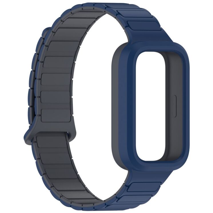 Ремешок Deexe Flexible Fit для Xiaomi Mi Smart Band 9 Active / Redmi Band 3 - Midnight Blue: фото 3 из 6