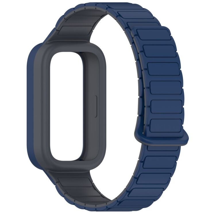Ремешок Deexe Flexible Fit для Xiaomi Mi Smart Band 9 Active / Redmi Band 3 - Midnight Blue: фото 2 из 6