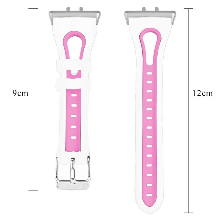 Ремінець Deexe Holes Design для Samsung Galaxy Fit 3 - White / Pink: фото 5 з 5