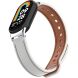 Ремешок Deexe Leather Braslet для Xiaomi Mi Smart Band 8 / 9 - White (326014W). Фото 4 из 6