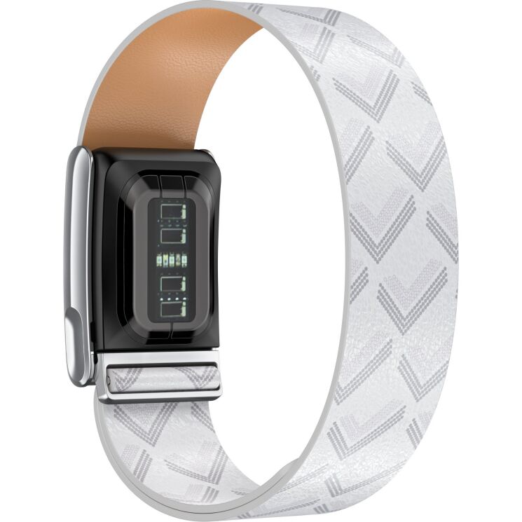 Ремінець Deexe Leather Pattern для WHOOP 5.0 / MG - White (403117W) Ремінець Deexe Leather Pattern для WHOOP 5.0 / MG - White: фото 2 з 8
