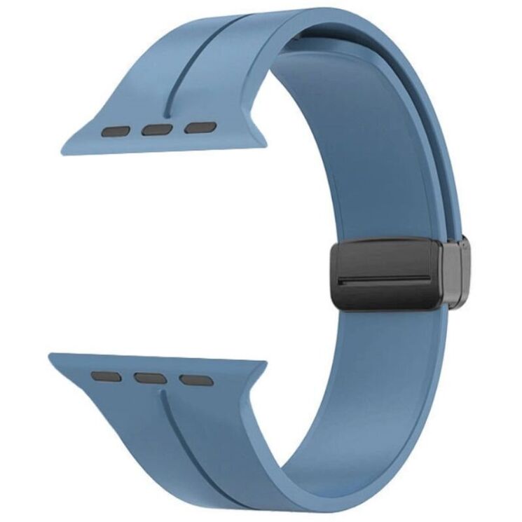 Ремінець Deexe Magnetic Braselet для Apple Watch 42 (Series 10) / 41 / 40 / SE 40 / 38 - Blue: фото 2 з 8