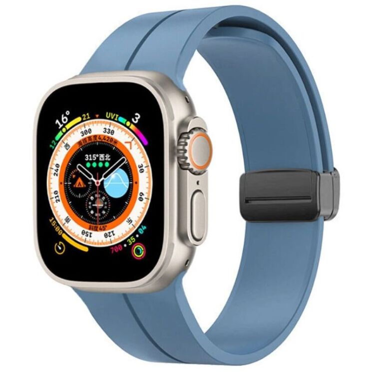 Ремінець Deexe Magnetic Braselet для Apple Watch 42 (Series 10) / 41 / 40 / SE 40 / 38 - Blue: фото 1 з 8