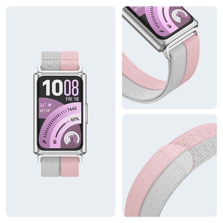 Ремешок Deexe Nylon Loop для Huawei Band 11 Pro / Band 11 - Black: фото 5 из 5