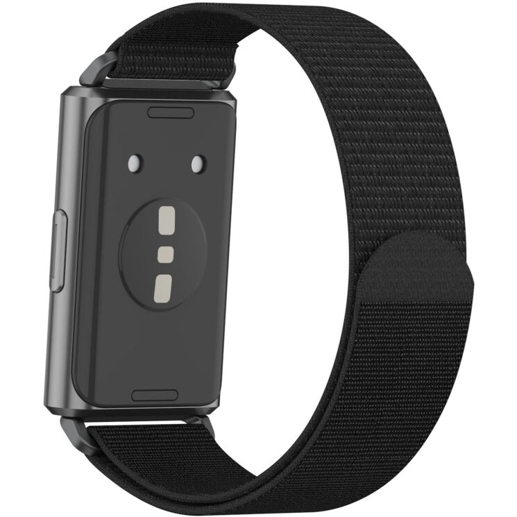 Ремешок Deexe Nylon Loop для Huawei Band 11 Pro / Band 11 - Black: фото 1 из 5