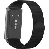 Ремешок Deexe Nylon Loop для Huawei Band 11 Pro / Band 11 - Black: фото 1 из 5