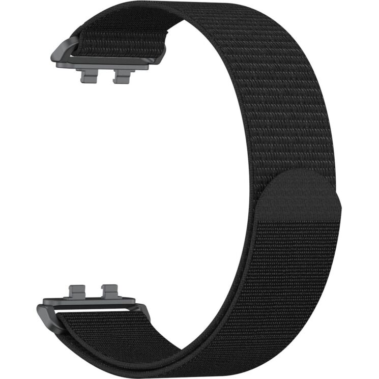 Ремешок Deexe Nylon Loop для Huawei Band 11 Pro / Band 11 - Black: фото 4 из 5