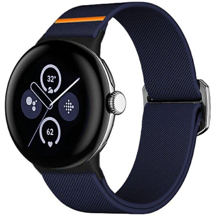 Ремешок Deexe Orbit Flex для Google Pixel Watch / Watch 2 / Watch 3 (41mm) - Dark Blue: фото 2 из 4