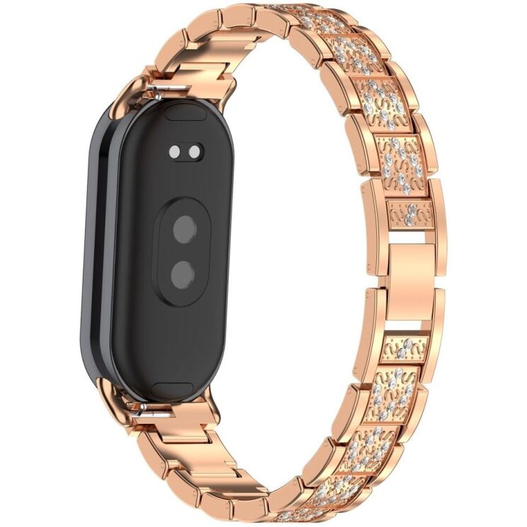 Ремешок Deexe Shine Fit для Xiaomi Mi Smart Band 8 / 9 - Rose Gold: фото 1 из 9