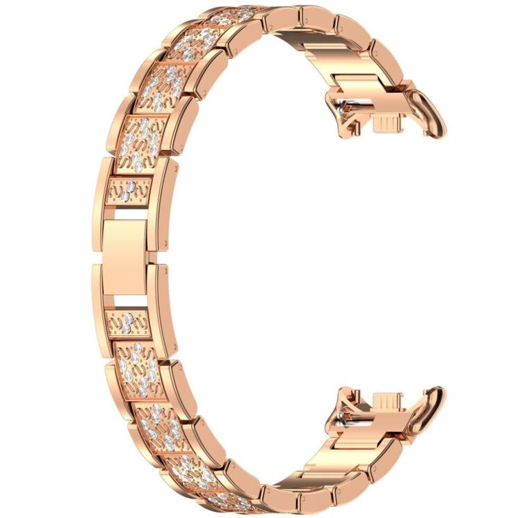 Ремешок Deexe Shine Fit для Xiaomi Mi Smart Band 8 / 9 - Rose Gold: фото 3 из 9