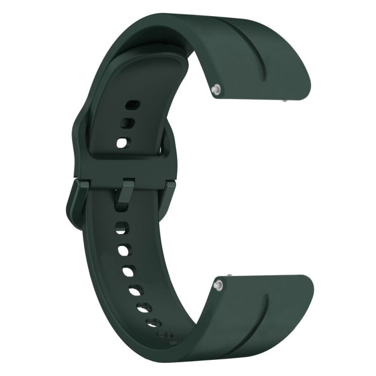 Ремінець Deexe Soft Line для годинників з шириною кріплення 20мм - Blackish Green: фото 5 з 5