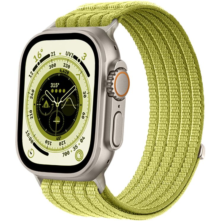 Ремешок Deexe Soft Weave для Apple Watch 49 / 46 / 45 / 44 / SE 44 / 42 (Series 1-3) / Ultra / Ultra 2 / Ultra 3 - Light Green (371861LG) Ремешок Deexe Soft Weave для Apple Watch 49 / 46 / 45 / 44 / SE 44 / 42 (Series 1-3) / Ultra / Ultra 2 / Ultra 3 - Light Green: фото 2 из 5