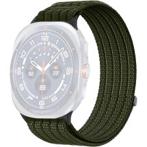 Ремешок Deexe Soft Weave для Samsung Galaxy Watch Ultra (47mm) / Ultra (2025) - Dark Green: фото 1 из 5
