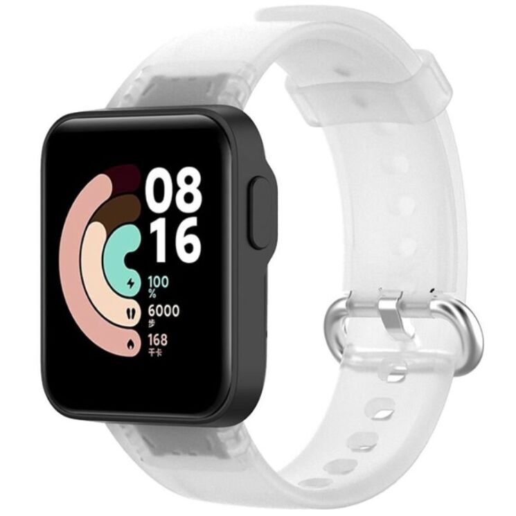 Ремешок Deexe Soft Wrist для Xiaomi Mi Watch Lite - Transparent White: фото 3 из 7