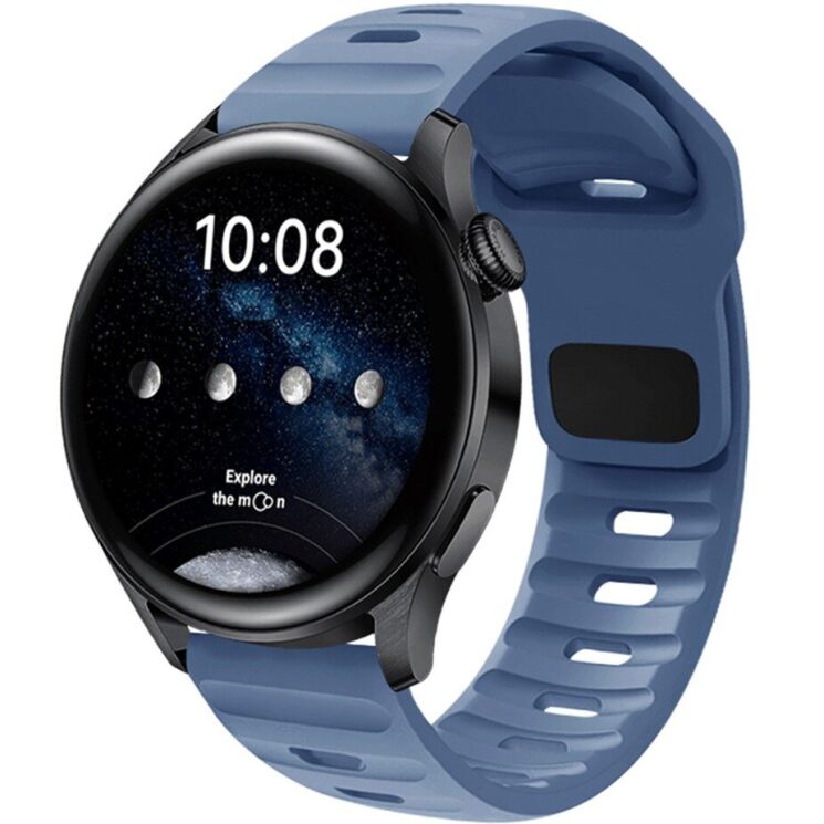 Ремінець Deexe Sport Band для годинників з шириною кріплення 22 мм - Blue: фото 2 з 2