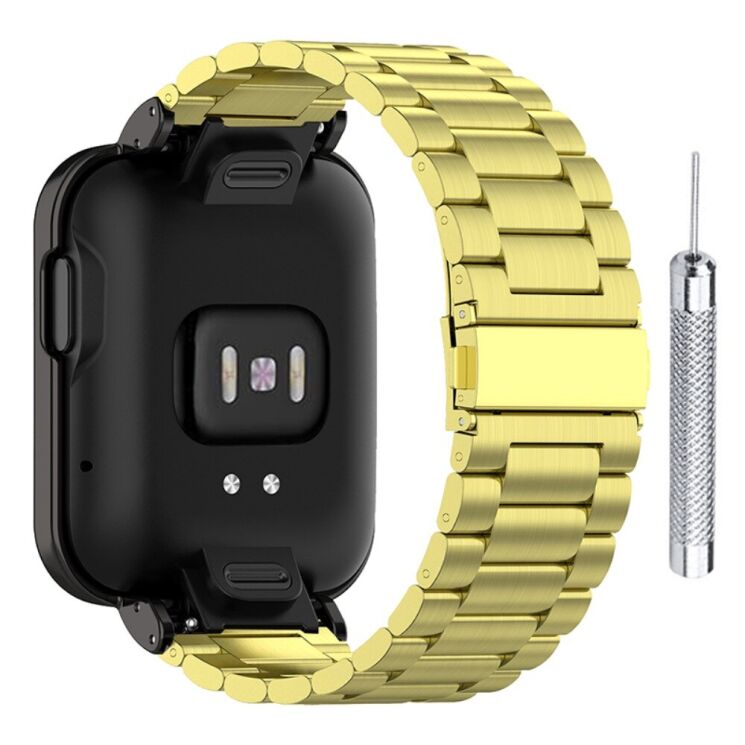 Ремешок Deexe Stainless Steel для Xiaomi Mi Watch Lite - Gold: фото 1 из 3