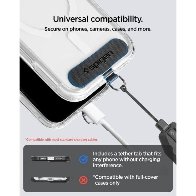 Ремінець для смартфона Spigen Universal Adjustable Lanyard (AFA11626) - Black: фото 8 з 13