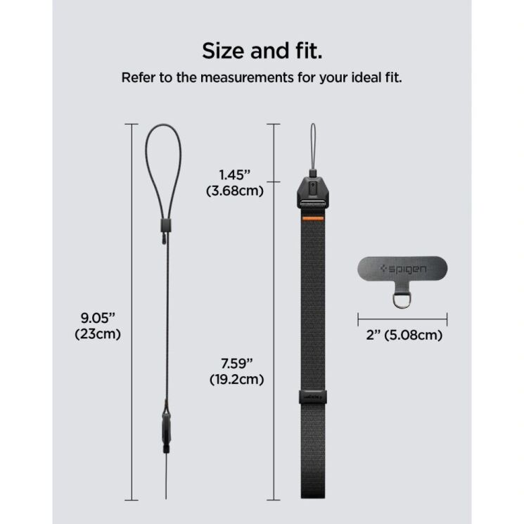 Ремінець для смартфона Spigen Universal Adjustable Lanyard (AFA11626) - Black: фото 13 з 13