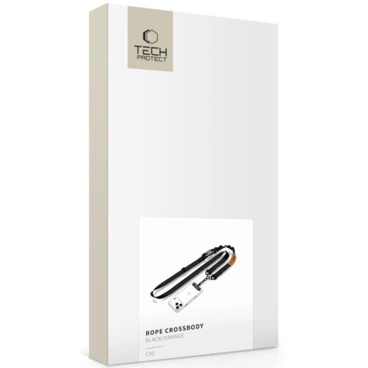 Ремешок для смартфона Tech-Protect C9S Rope Crossbody - Black/Orange (983018BO) Ремешок для смартфона Tech-Protect C9S Rope Crossbody - Black/Orange: фото 5 из 8