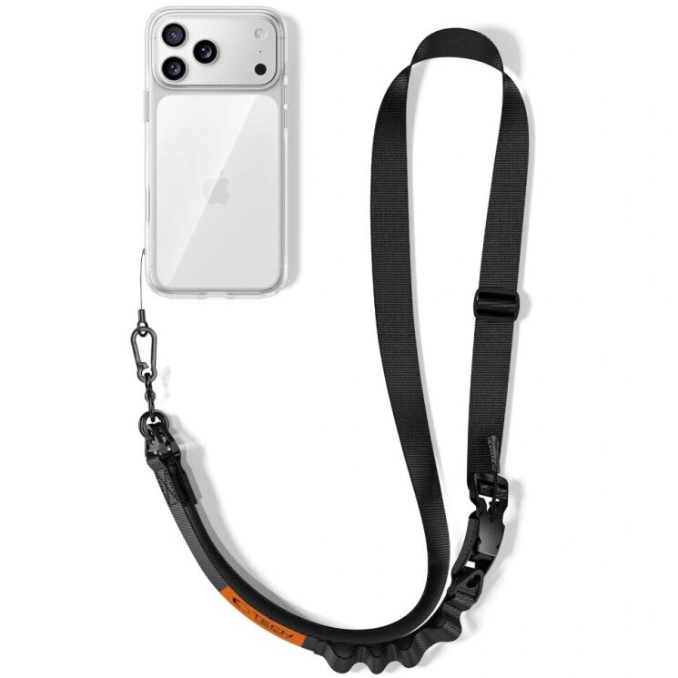 Ремешок для смартфона Tech-Protect C9S Rope Crossbody - Black/Orange (983018BO) Ремешок для смартфона Tech-Protect C9S Rope Crossbody - Black/Orange: фото 4 из 8