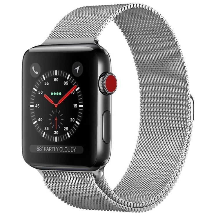 Ремінець JLT Milanese Stainless Steel для Apple Watch 42 (Series 10) / 41 / 40 / SE 40 / 38 - Silver: фото 1 з 10