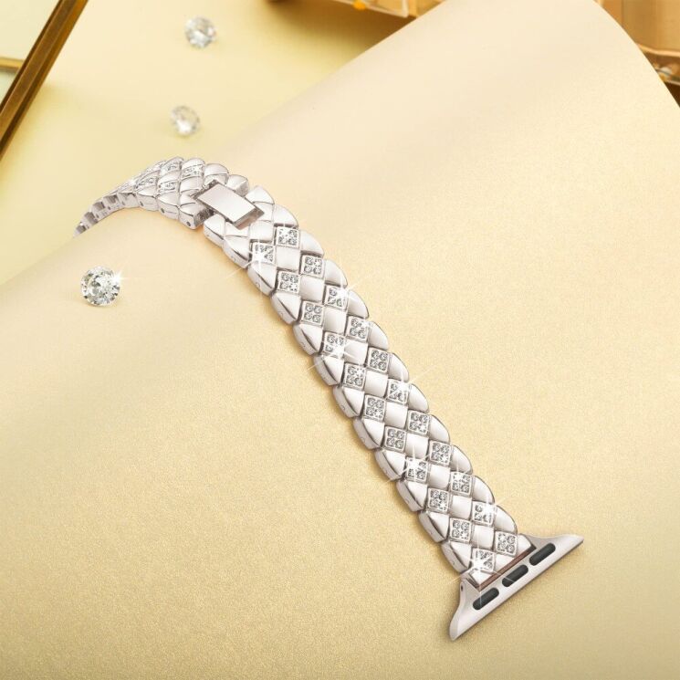Ремешок KALEBOL Diamond для Apple Watch 42 (Series 10) / 41 / 40 / SE 40 / 38 - Starlight: фото 4 из 7