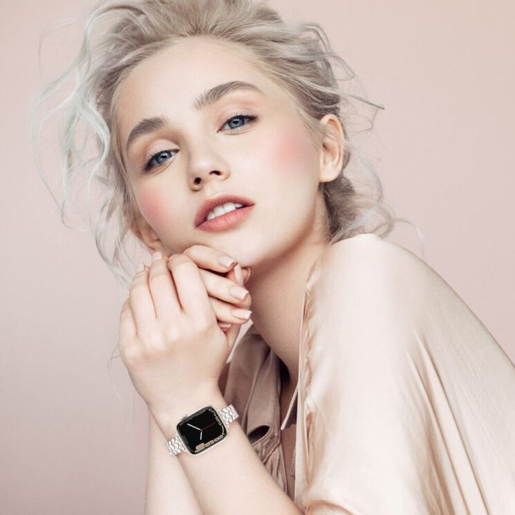 Ремешок KALEBOL Diamond для Apple Watch 42 (Series 10) / 41 / 40 / SE 40 / 38 - Starlight: фото 5 из 7