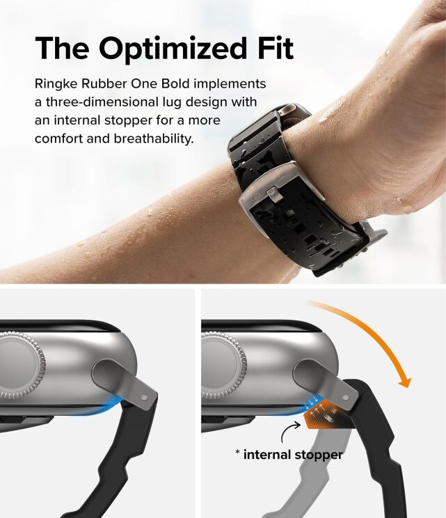 Ремінець Ringke Rubber One Bold Design для Apple Watch 46 / 44 / SE 44 / 45 / Ultra / Ultra 2 / Ultra 3 (49mm) 8809919309776 - Camo: фото 3 з 8