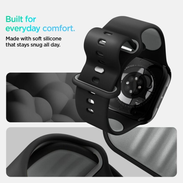 Ремешок Spigen (SGP) Nano Pop для Apple Watch 49 / 46 / 45 / 44 / SE 44 / Ultra / Ultra 2 (AMP09321) - Black Sesame: фото 10 из 12
