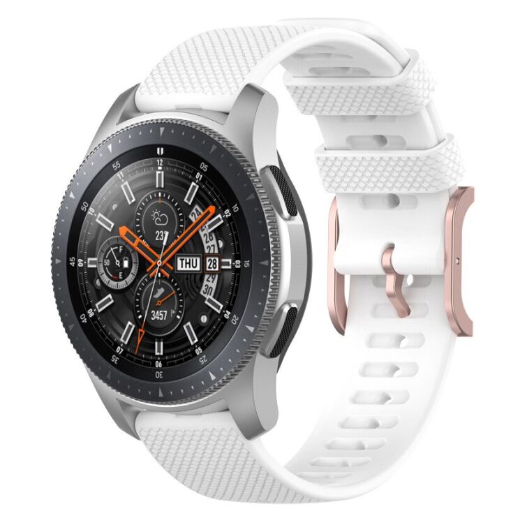 Ремешок UniCase Dot Pattern для Samsung Galaxy Watch 3 (45mm) - White: фото 2 из 5