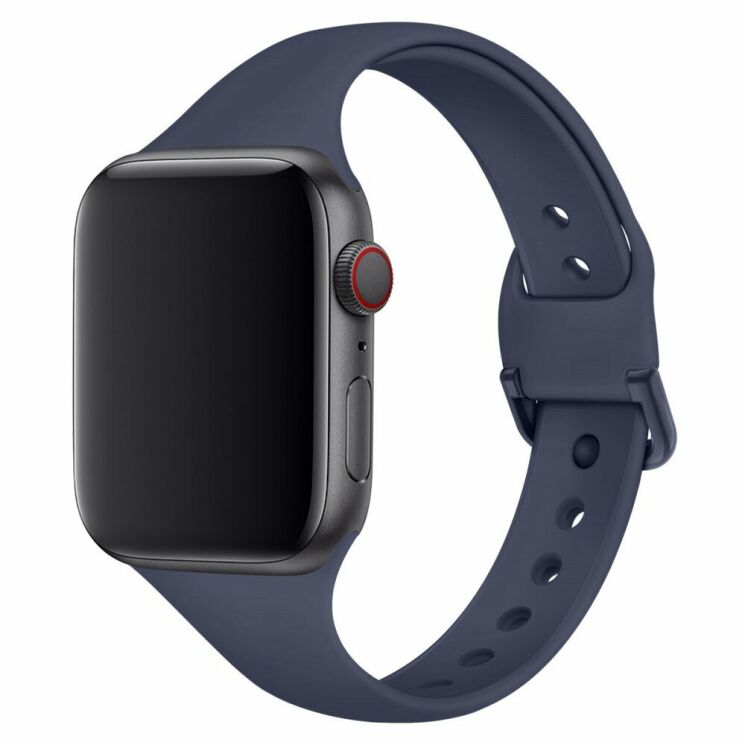 Ремінець UniCase Silicone Strap для Apple Watch 42 (Series 10) / 41 / 40 / SE 40 / 38 - Dark Blue: фото 1 з 5