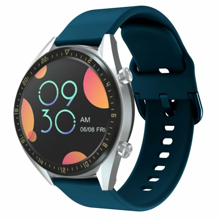 Ремешок UniCase Silicone Strap для Huawei Watch GT / Watch GT2 46mm / Watch GT 2e - Dark Blue: фото 1 из 6