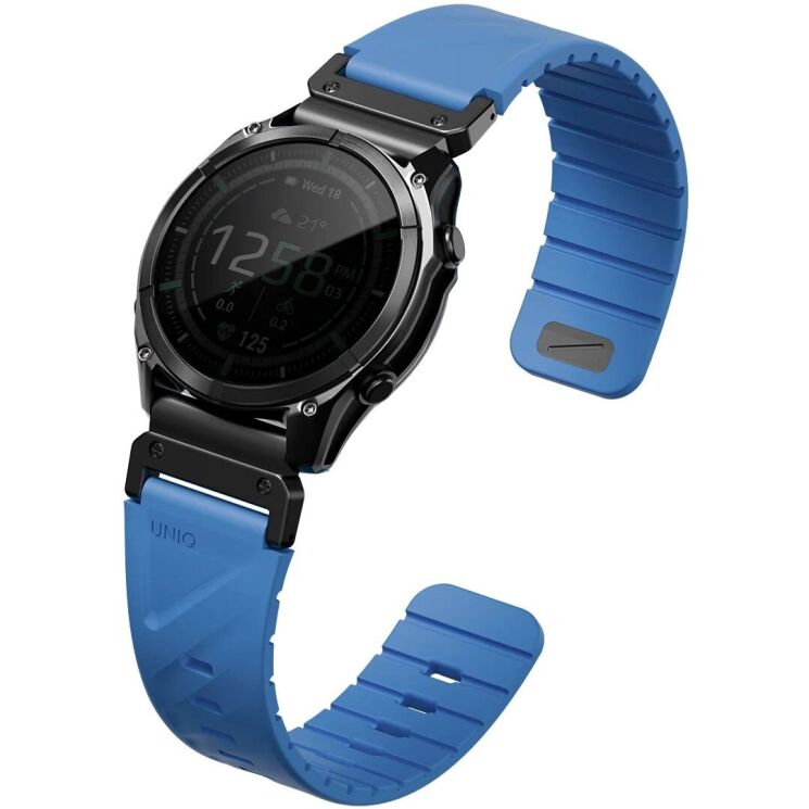 Ремешок UNIQ Fluo для часов Garmin c креплением Quick Fit 22mm (UNIQ-22MM-FLUOOBLU) - Blue (271434L) Ремешок UNIQ Fluo для часов Garmin c креплением Quick Fit 22mm (UNIQ-22MM-FLUOOBLU) - Blue: фото 3 из 10