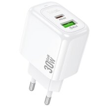 Сетевое зарядное устройство Hoco CS55A Surplus PD30W+QC3.0 - White: фото 1 из 8