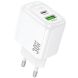Сетевое зарядное устройство Hoco CS55A Surplus PD30W+QC3.0 - White (960117W). Фото 1 из 8