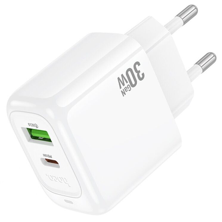 Сетевое зарядное устройство Hoco CS55A Surplus PD30W+QC3.0 - White: фото 4 из 8