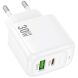 Сетевое зарядное устройство Hoco CS55A Surplus PD30W+QC3.0 - White (960117W). Фото 3 из 8