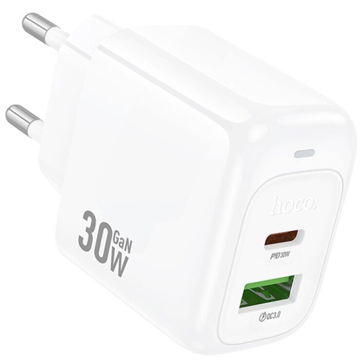 Сетевое зарядное устройство Hoco CS55A Surplus PD30W+QC3.0 - White: фото 2 из 8