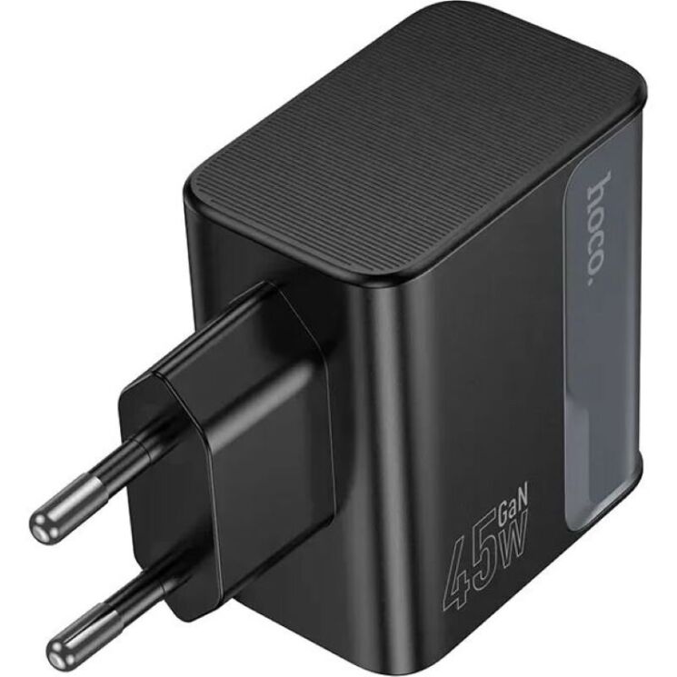 Сетевое зарядное устройство Hoco CS75A PD70W + QC3.0 (USB + 2Type-C) - Midnight Black (995646B) Сетевое зарядное устройство Hoco CS75A PD70W + QC3.0 (USB + 2Type-C) - Midnight Black: фото 2 из 9