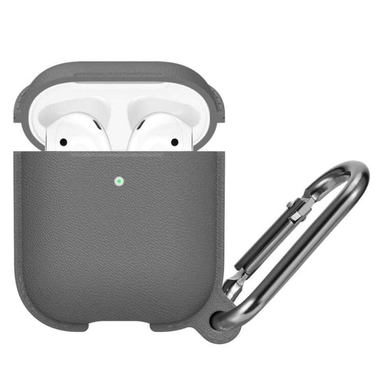 Силиконовый чехол Deexe Defender Case для Apple AirPods 1 / 2 - Grey: фото 1 из 4