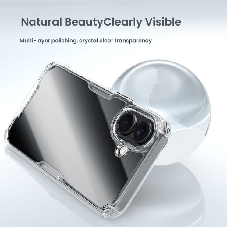 Силиконовый чехол NILLKIN Nature TPU Pro для Apple iPhone 16 Plus - Blue: фото 7 из 13